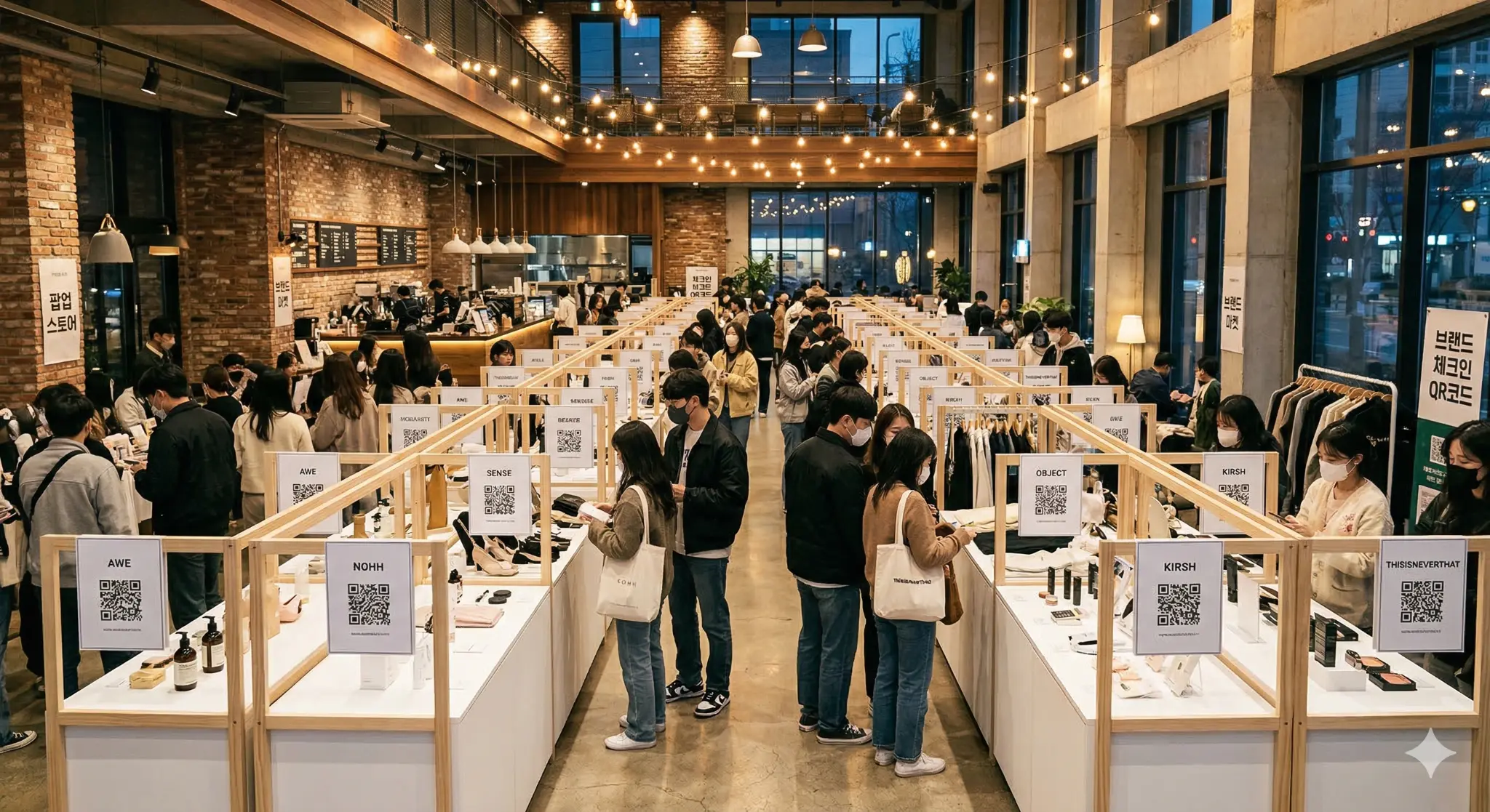 블랭크팝 큐레이션 팝업 공간 전경